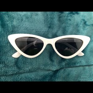white cat eye sunglasses